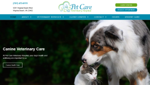 Pet Care and Veterinary Website Design